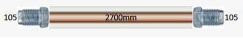 AUTOGUR AGWP015 Трубка тормозная d=4.75mm длинна 2700мм (Z-105/Z-105)