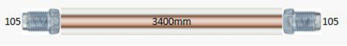 AUTOGUR AGWP020 Трубка тормозная d=4.75mm длинна 3400мм (Z-105/Z-105)