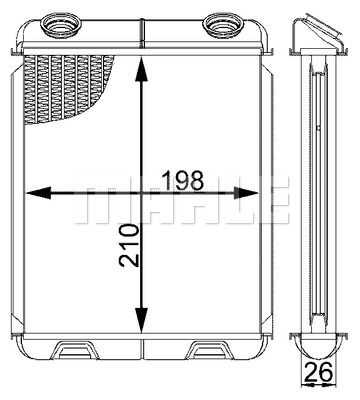 MAHLEKNECHT AH 21 000S Радиатор печки Ren