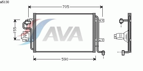 AVA AI5130 NS94310=GR925060=VL817244=BH7401547=JP820290001 [1J0820413B] радиатор конд. audi A3 96>