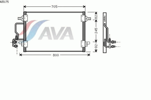 AVA AI5175 NS94345=GR925169=BH7403396 [4D0260401A] радиатор конд. Audi A8 2.8-4.2 94>