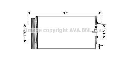 AVA AI5352D Конденсер AUDI A4/A6 07- 1.8-3.2