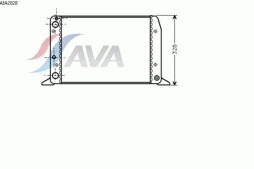AVA AIA2028 Радиатор системы охлаждения! Audi 80 1.3-1.8 83-91