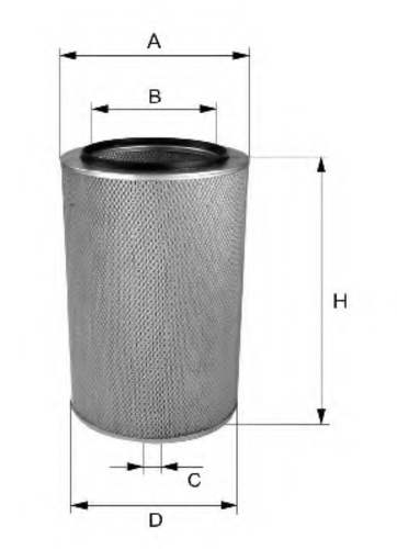 FILTRON AM418 Фильтр воздушный H256 D198/104 MB 209D/309D/409D/709/809/814/914/1114/1314