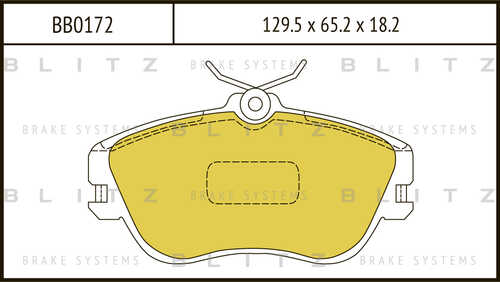 BLITZ BB0172 Колодки тормозные передние дисковые