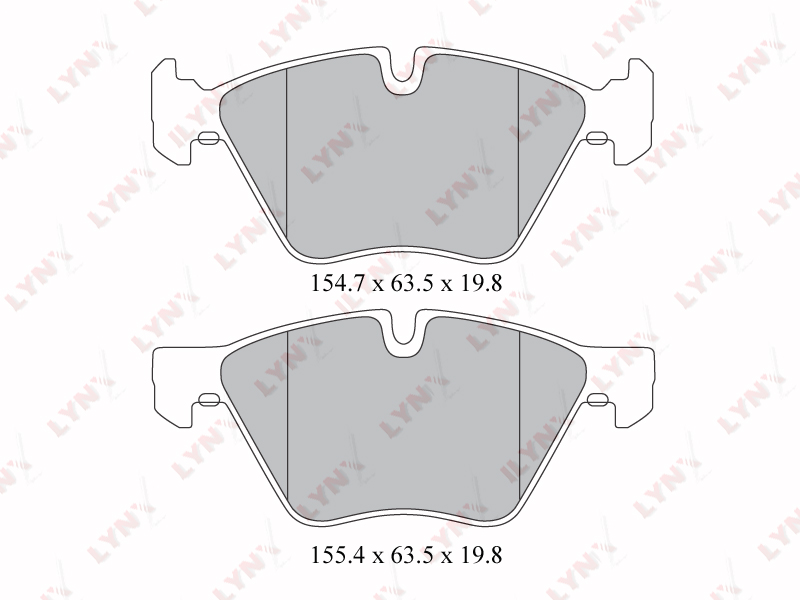 LYNX BD-1414 Колодки тормозные передние BMW 3 (E90) 1.8-3.3 05> / 5 (E60) 2.0-2.5 03>