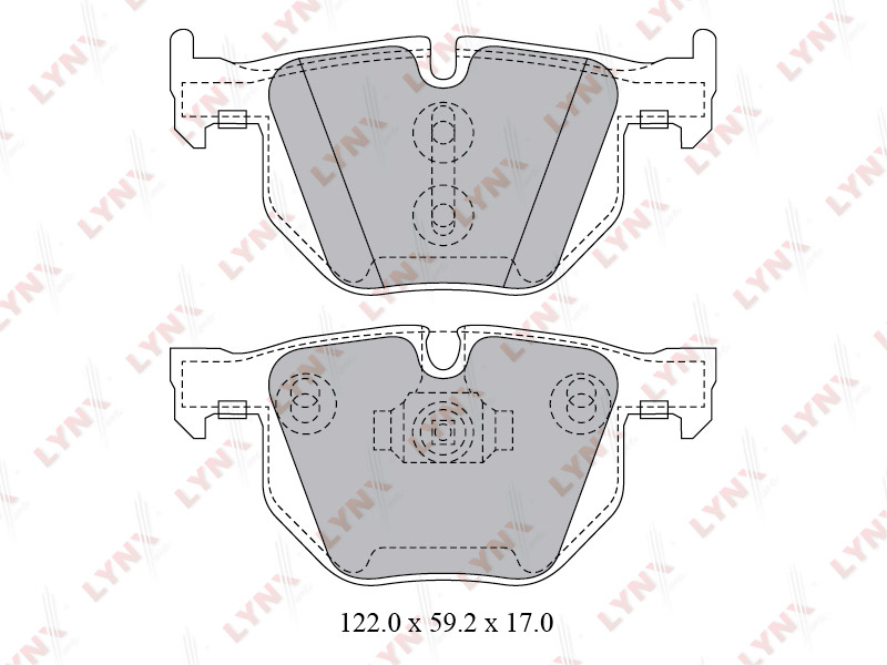 LYNX BD-1428 Колодки диасковые задн.! BMW X5 (E70/F15) 2.0D-3.0D 07> / X6 (E71-F16) 3.0-3.0D 08>