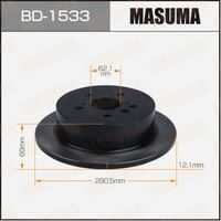 MASUMA BD-1533 Диск тормозной rear (уп.2)