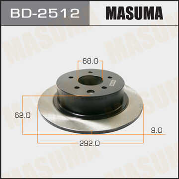 MASUMA BD2512 Диск тормозной задн.! Nissan Juke I 10> / Qashqai I 06> / Teana I-III 03> / Tiida II 15>
