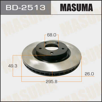 MASUMA BD2513 Диск тормозной передний! Nissan Qashqai 1.6/2.0i/1.5DCi/2.0DCi 07>