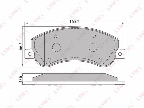 LYNX BD3002 Колодки дисковые перед.! Ford Transit 2.2TDCi/2.4TDCi/2.3 16V 06>, VW Amarok 2.0 10>