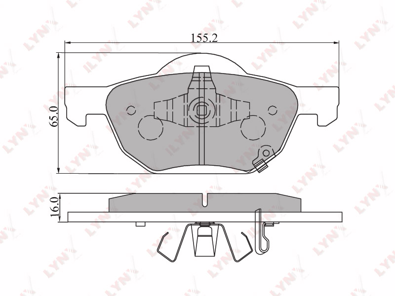 LYNX BD-3413 Колодки тормозные передние HONDA Accord VIII 03>