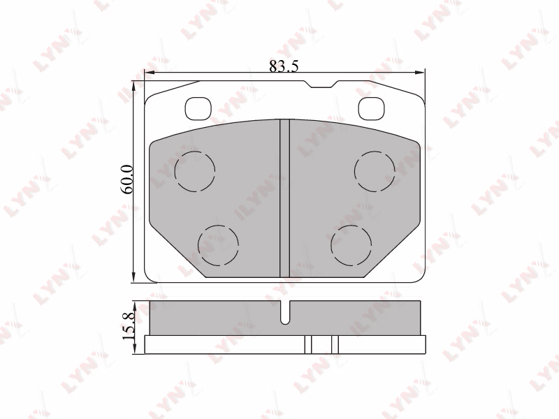 LYNX BD-4603 Колодки дисковые передние! Lada 2101-2104/2105/2106/21074 1.2-1.6