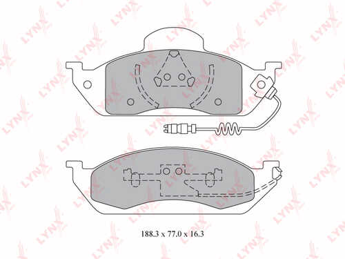 LYNX BD-5326 Колодки тормозные передние MB ML (W163) 98>