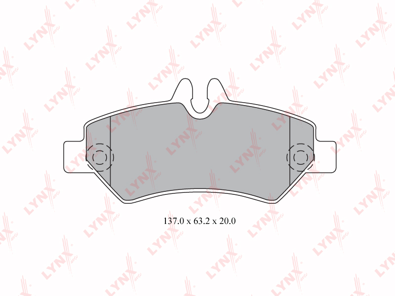 LYNX BD-5342 Колодки тормозные задние MB Sprinter 1.8-3.5 06>, VW Crafter 2.0D-2.5D