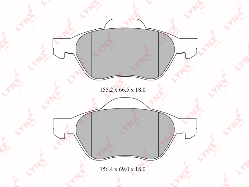 LYNX BD-6315 Колодки дисковые передние! диск 15' Renault Laguna/Megane II/Scenic 1.4/1.5dCi/1.6/2.0 02>