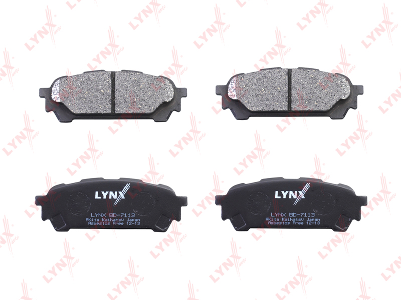 LYNX BD7113 Колодки тормозные задние SUBARU Forester (SG) 2.0-2.5 02> / Impreza (GD) 2.0 00>