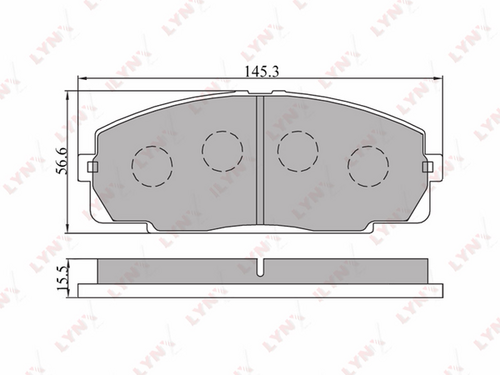 LYNX BD7508 Комплект тормозных колодок, дисковый тормоз