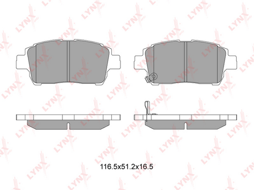 LYNX BD-7526 Комплект тормозных колодок, дисковый тормоз