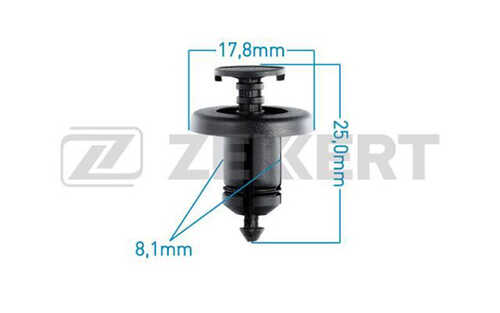 ZEKKERT BE-3316 Клипса крепёжная Renault мин. кол. заказа 10шт;Клипса Renault