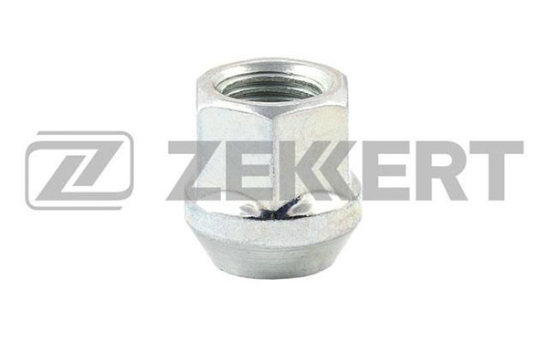 ZEKKERT BE-4002 Гайка колесная, конус, 12mm*1.25, L=21, ключ 17, цинк