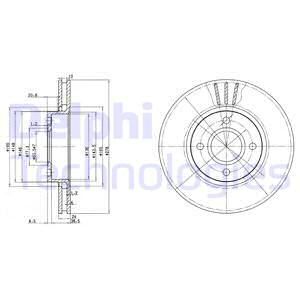 DELPHI BG3056 Диск тормозной передний! Ford Mondeo/Scorpio 1.8-2.5 94>