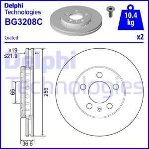 DELPHI BG3208C Тормозной диск