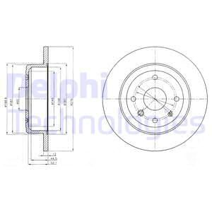 DELPHI BG4244 Диск тормозной задний! Chevrolet Epica 2.0-2.5/2.0D 05>