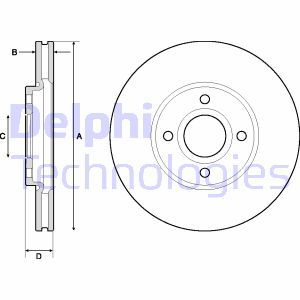 DELPHI BG4715C Диск тормозной с антикоррозийным покрытием