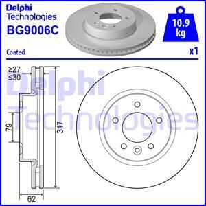 DELPHI BG9006C Диск тормозной передний! Land Rover Discovery/Range Rover Sport 2.7TDVM 05>