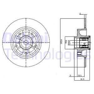 DELPHI BG9112RS Тормозной диск