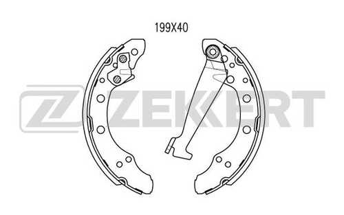 ZEKKERT BK-4018 Комплект тормозных колодок