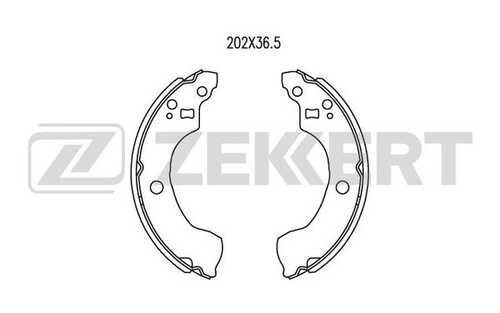 ZEKKERT BK-4030 Колодки торм. бараб. задн.;Вал