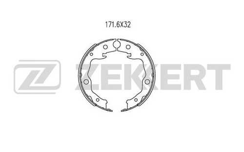 ZEKKERT BK4043 Колодки торм. бараб. задн. NISSAN JUKE (F15) 10- QASHQAI (J10 NJ10 JJ10E) 07