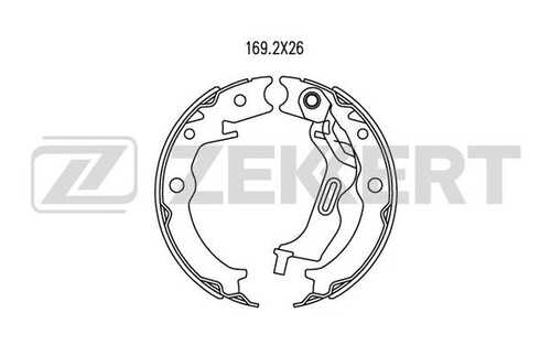 ZEKKERT BK-4051 Колодки торм. бараб. задн. CHEVROLET LACETTI (J200) 05- DAEWOO NUBIRA (KLAN) 03;Комплект тормозных колодок