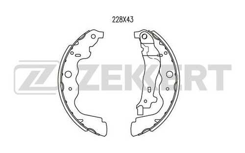 ZEKKERT BK4054 Колодки торм. бараб. зад MB CITAN (415) 12- RENAULT CAPTUR 13- CLIO IV 12- DU;Колодки тормозные барабанные задние