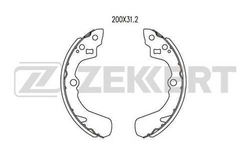 ZEKKERT BK-4090 Колодки торм. бараб. задн;Колодки тормозные барабанные задние