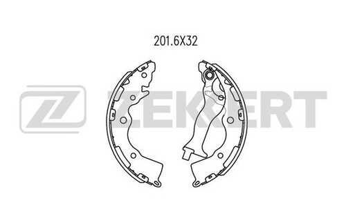 ZEKKERT BK4237 Колодки торм. бараб. зад;Колодки тормозные барабанные задние