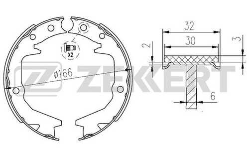 ZEKKERT BK-4280 Колодки тормозные задние барабанные