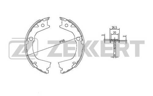 ZEKKERT BK4455 Колодки стояночного тормоза