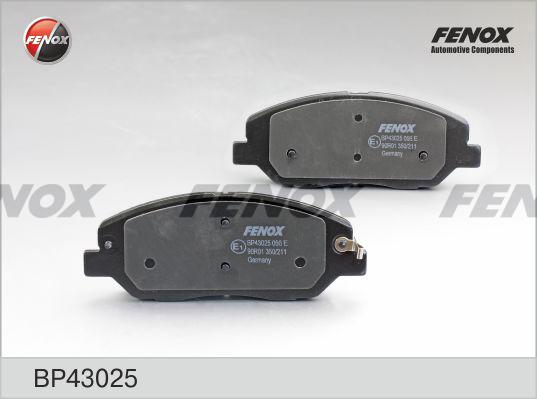 FENOX BP43025 Колодки дисковые передние! Hyundai Santa Fe 2.7/2.2CRDi 05>, Kia Sorento 09>