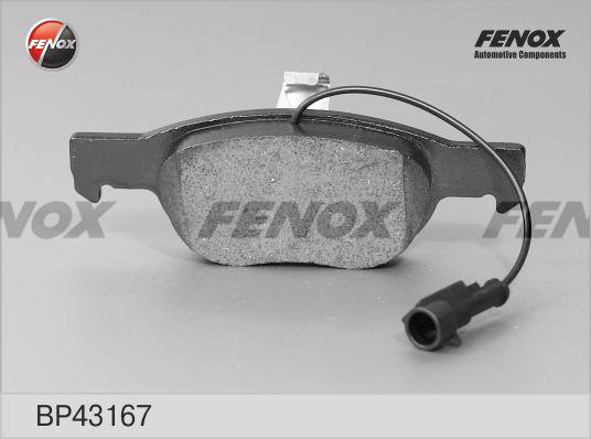 FENOX BP43167 Колодки дисковые передние! Fiat Marea 1.4-1.9TD 95-01, Lancia Delta 1.6 96-99