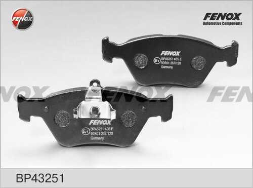 FENOX BP43251 Комплект тормозных колодок, дисковый тормоз