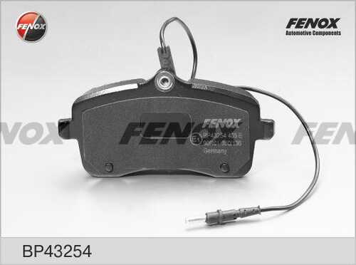 FENOX BP43254 Колодки дисковые передние! Peugeot 407 1.8i/1.6HDi 04>