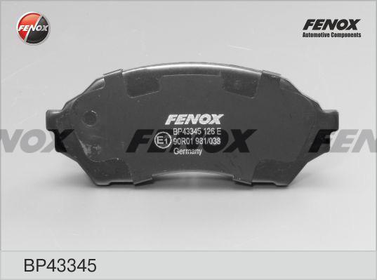 FENOX BP43345 Колодки дисковые передние! Mazda 323 1.4i-2.0TD & 16V 98-01