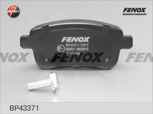 FENOX BP43371 Колодки дисковые задние! Renault Megane Sedan/Coupe 08>;Колодки тормозные дисковые