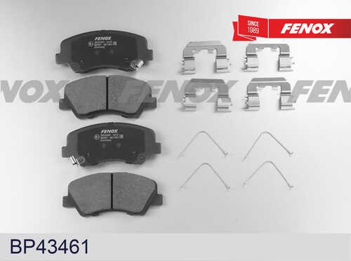 FENOX BP43461 колодки тормозные дисковые передние! KIA Rio III, Hyundai Solaris/Accent 1.4/1.6 10-