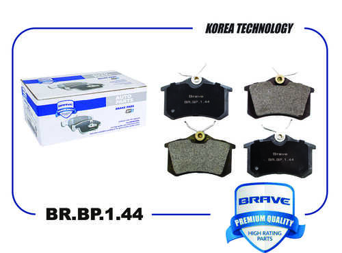 BRAVE BR.BP.1.44 Колодка тормозная задняя диск. 440600295R Rapid, Octavia, VW Polo, Fluence, Me;Комплект торм. колодок