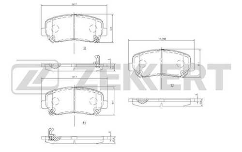 ZEKKERT BS1000 Колодки торм. диск. передн. Mazda CX-5 I-II 11