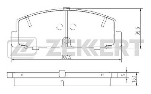 ZEKKERT BS1100 Колодки тормозные задние дисковые